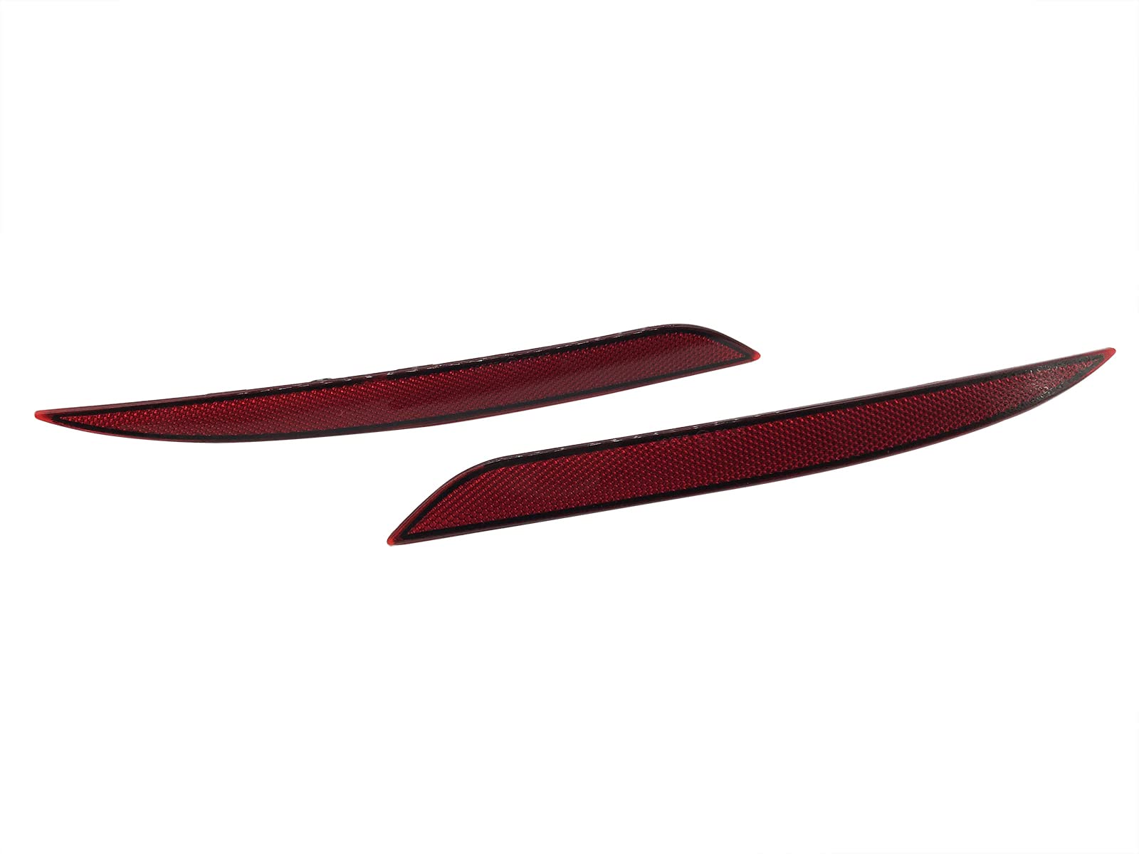 Generic Replacement Rear Bumper Marker Lights for Tesla Model Y 2020-2021 - Red Lens Trim (Left & Right)