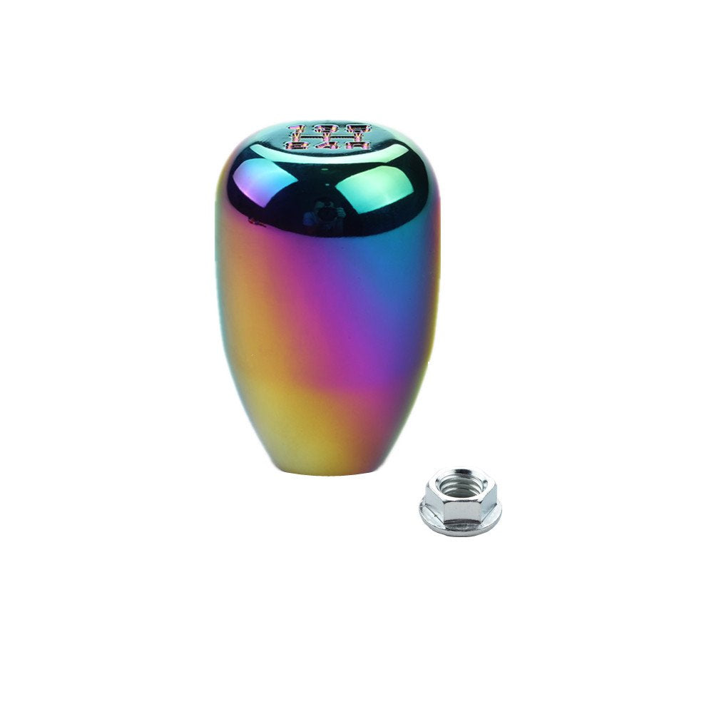 Dewhel Jdm Universal 5 Speed Manual Shift Knob M10X1.5 Screw On Neo Chrome