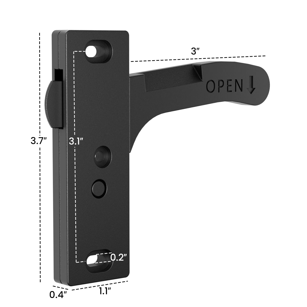 Safoner RV Door Aluminum Handle Replacement Kit, Right Handle, Black for Travel Trailers, Campers, Motorhomes