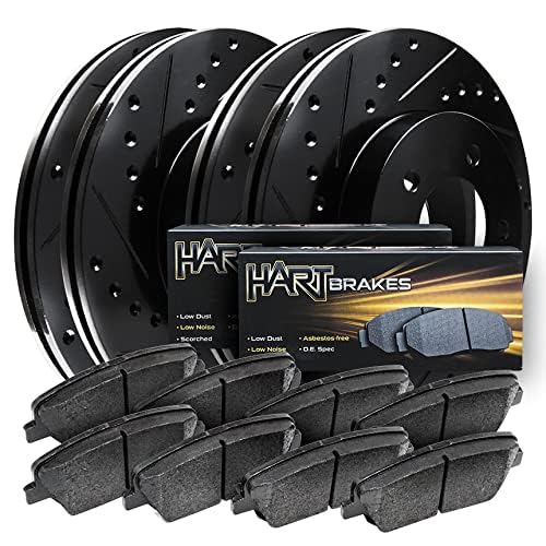 Hart Brakes Front Rear Brakes And Rotors Kit |Front Rear Brake Pads| Brake Rotors And Pads| Ceramic Brake Pads And Rotors |2010-