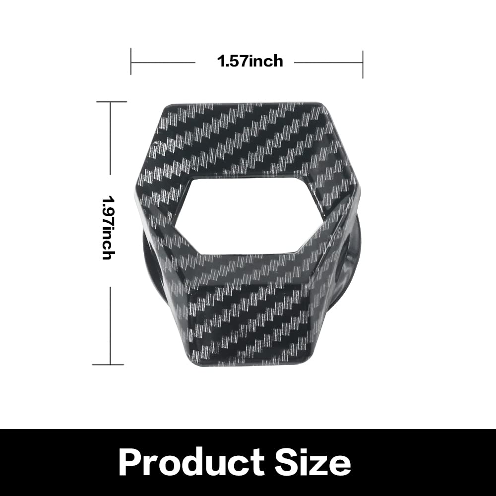 Vargtr Universal Engine Start/Stop Button Cover,Aluminum Alloy Car Power Control Trim,Push To Start Button Cover Key Protective Cover For Civic Crv Xrv Challenger Charger Chr (Carbon Fiber)