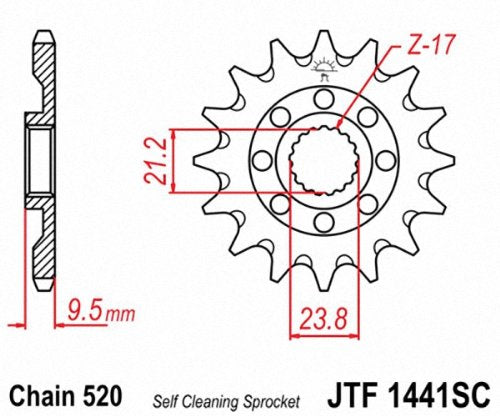 Jt Sprockets Steel Front Sprocket - 13T, Sprocket Teeth: 13, Color: Natural, Sprocket Size: 520, Sprocket Position: Front, Mater