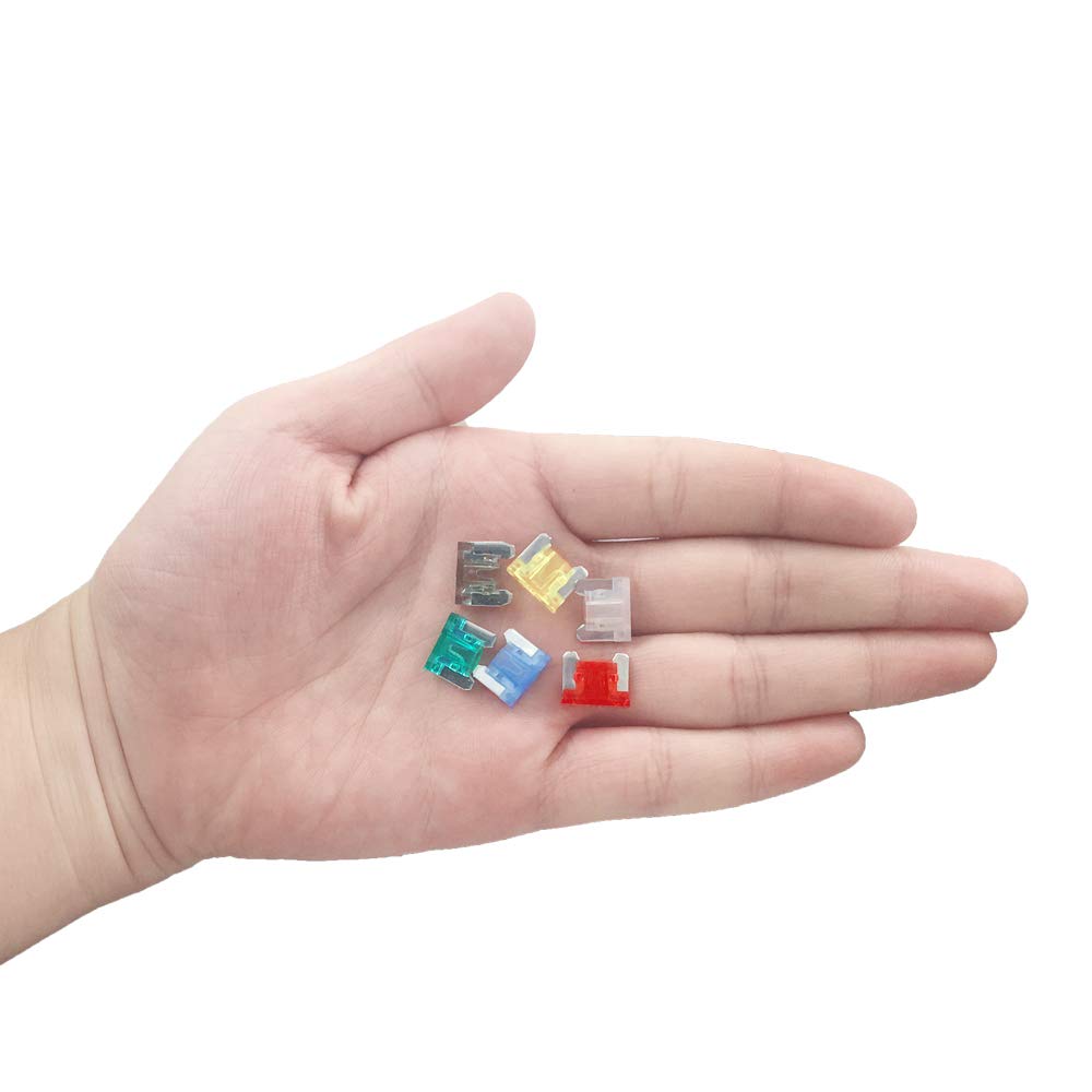 MCIGICM Low Profile Mini Fuse Assortment - 60 Pcs, 7A-30A, Aluminum, Model 6