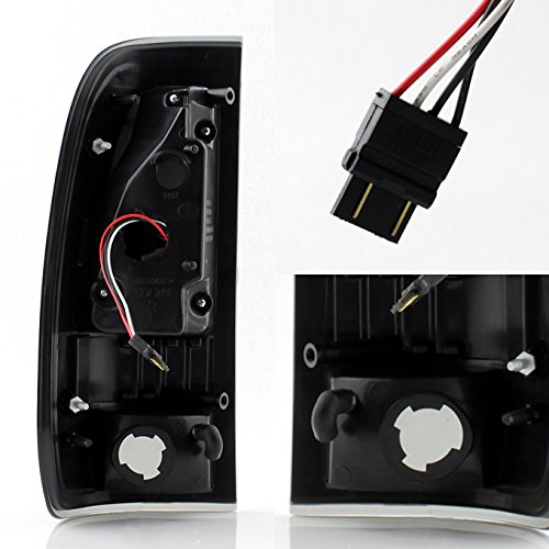 Akkon - For Black Smoked 1997-2003 Ford F150 99-07 F250 F350 Led Tube Tail Lights Lamps Pair Left And Right