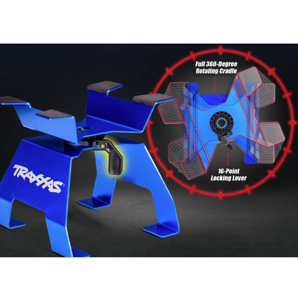 Traxxas 8797 Blue Aluminum X-Truck Stand For X-Maxx And Xrt