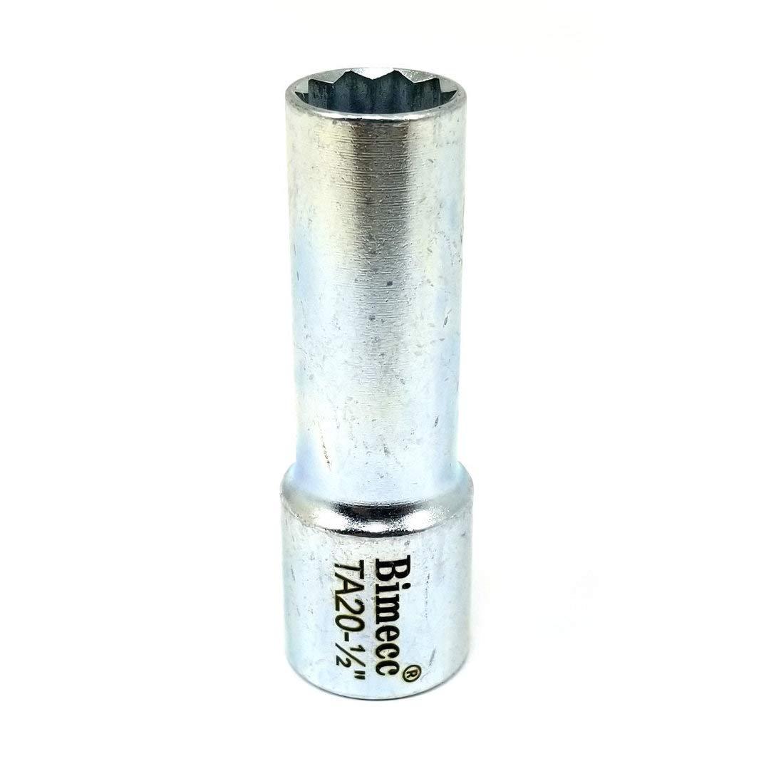 Bimecc TA201/2 10Spline Lug Nut Tool Key w/ 1/2inch Imperial Square Socket Drive for Passenger Cars/Small SUVs  Sold Individuall