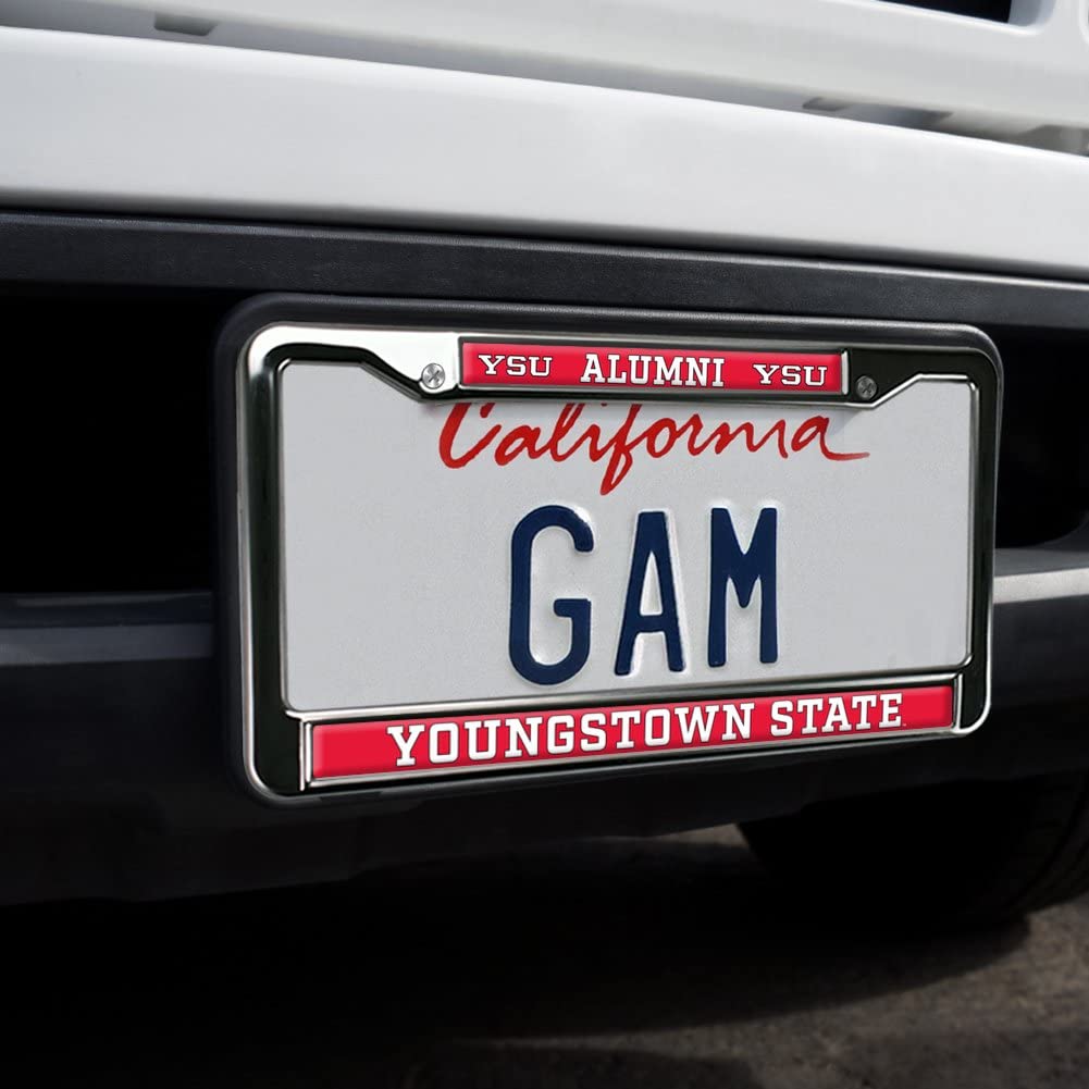 Youngstown State University Alumni Logo Full Size Standard License Plate Metal Frame
