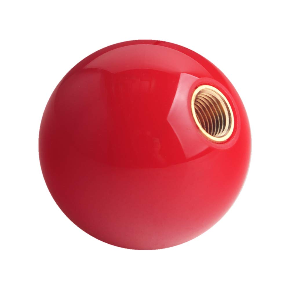 DEWHEL Red/Black 6-Speed Short Throw Shift Knob, Acrylic, Model DE-8327, 12X1.25/10X1.5/10X1.25