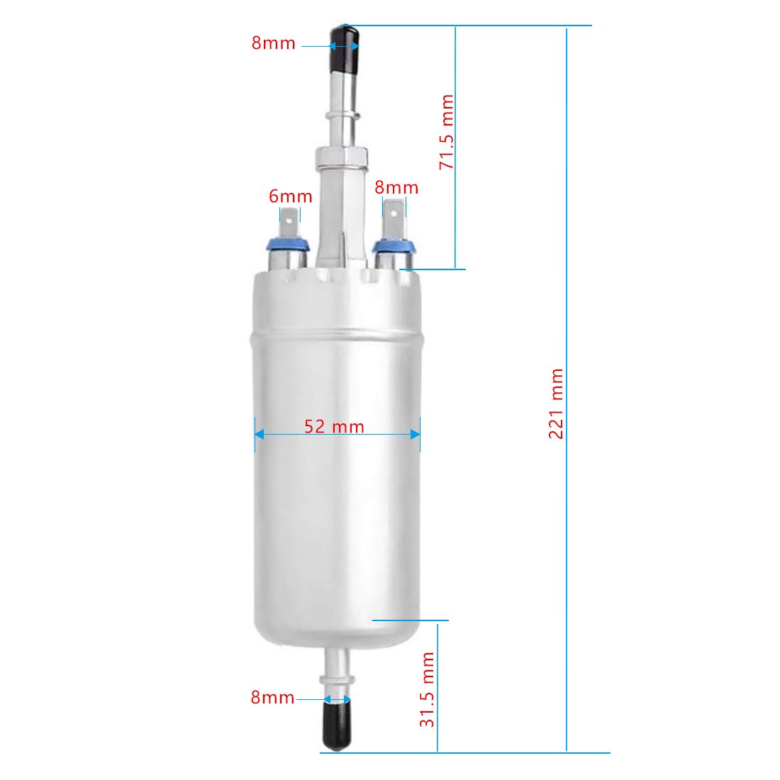 DWVO Fuel Pump Compatible with 83-91 Ford F150 F250 F350 E150 E250 E350 Mustang Ranger LTD Thunderbird, Mercury Marquis, Lincoln