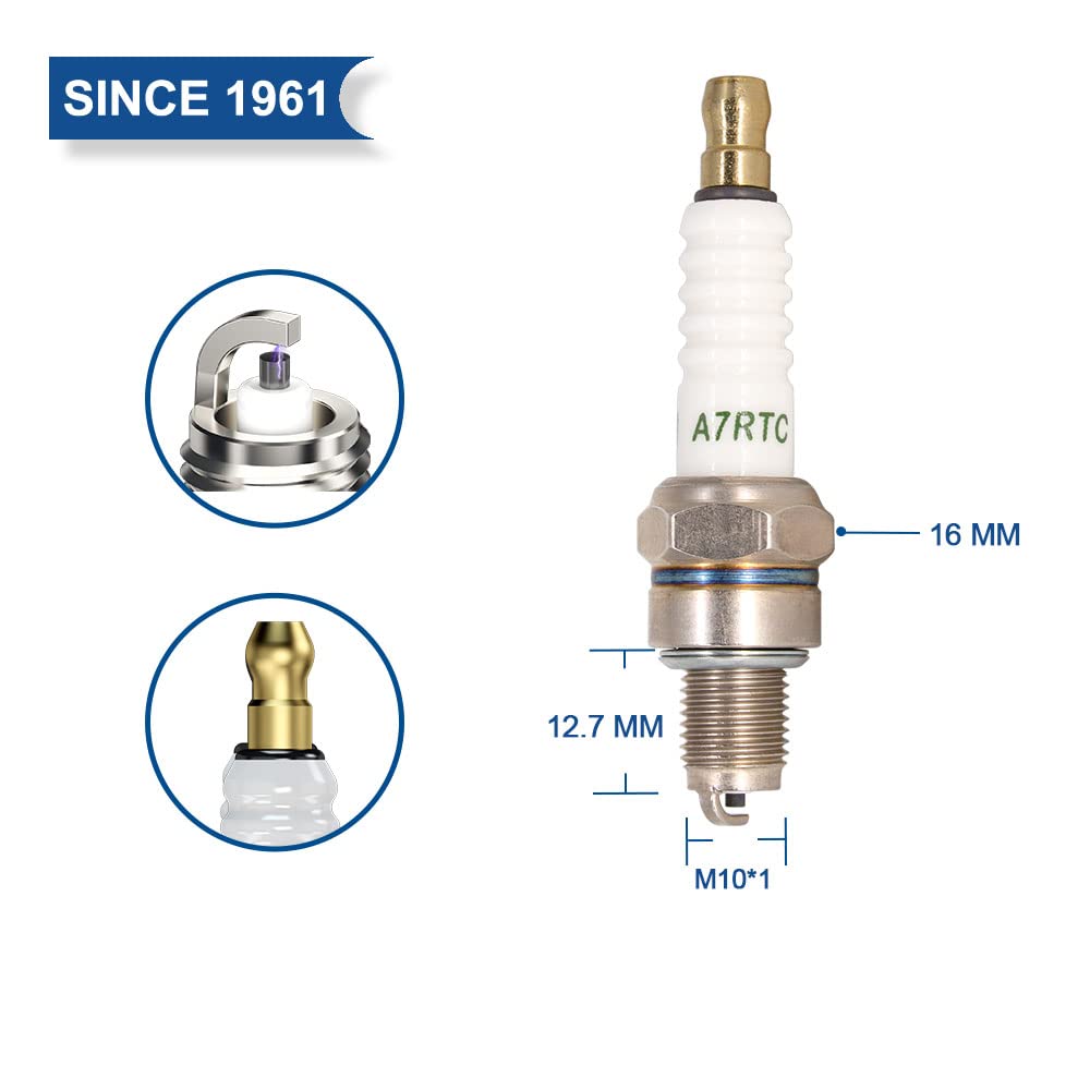 TORCH A7RTC Spark Plug Replacement for NGK, Denso, Bosch, Champion - 2 Pack