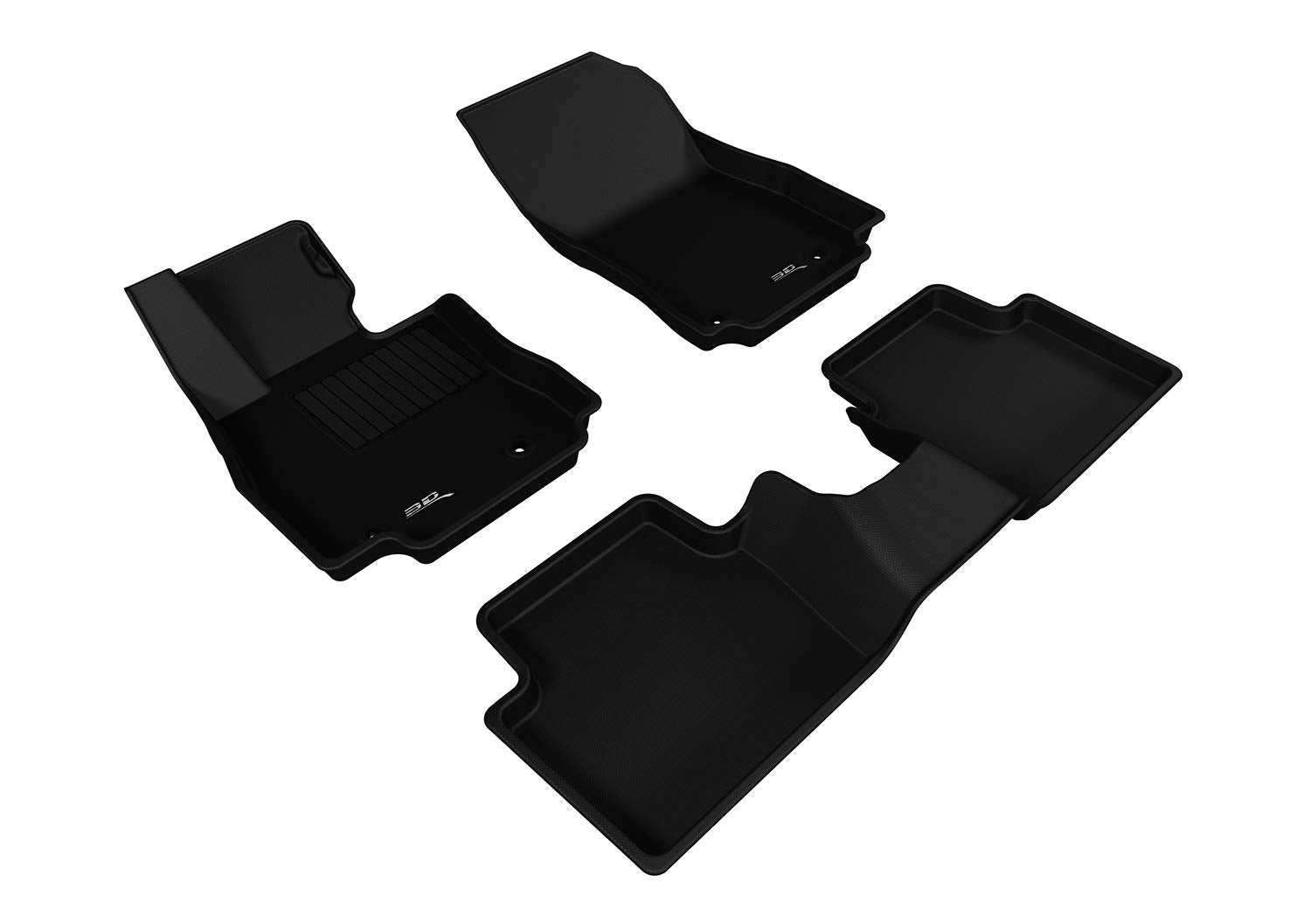 3D Maxpider Custom Fit Kagu Floor Mat (Black) For 2016-2016 Scion Ia - 1St Row 2Nd Row
