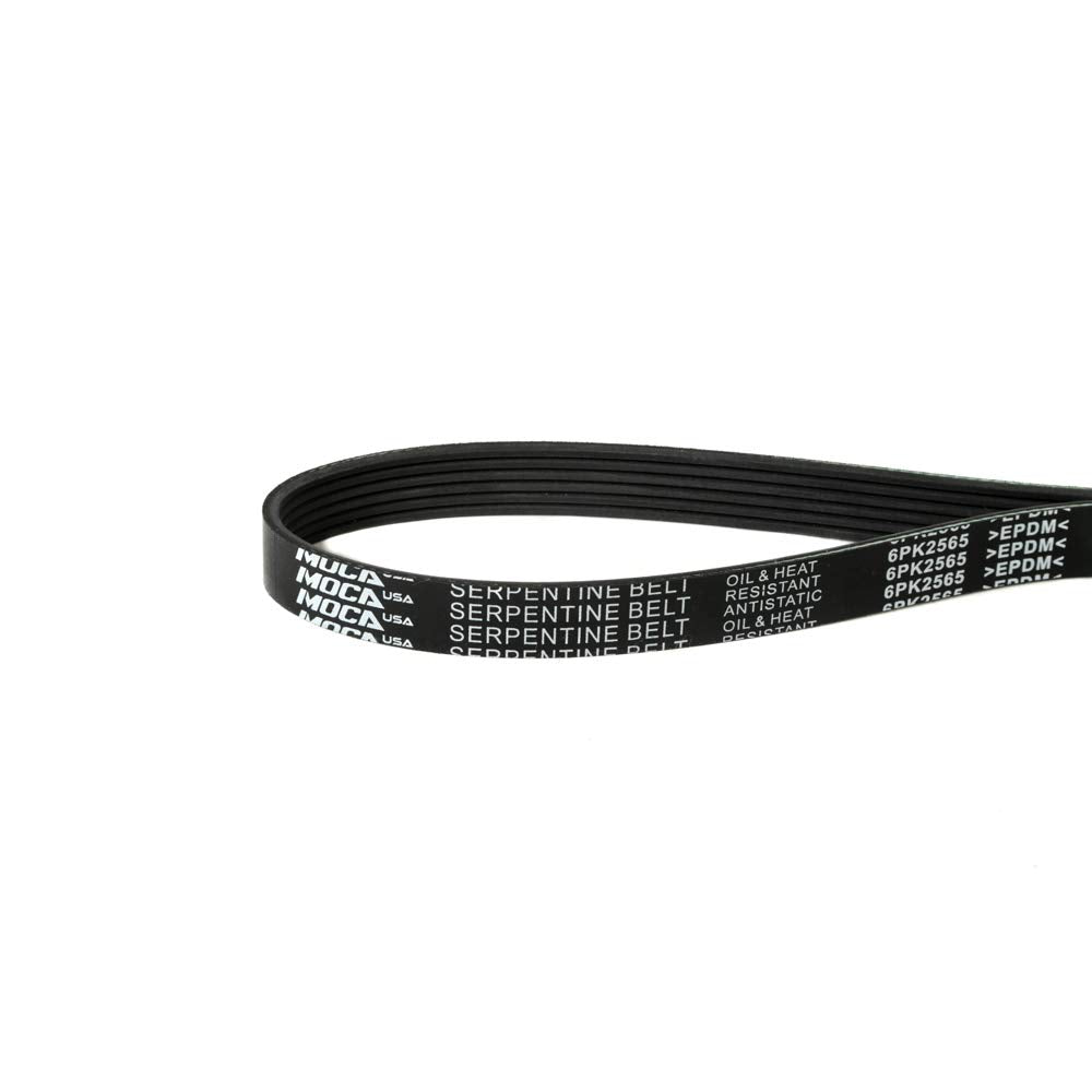 MOCA 6PK2565 EPDM Serpentine Belt for 03-05 Ford Explorer & Mercury Mountaineer 4.6L & 08-11 Mitsubishi Lancer 2.0L 2.4L & 95-00