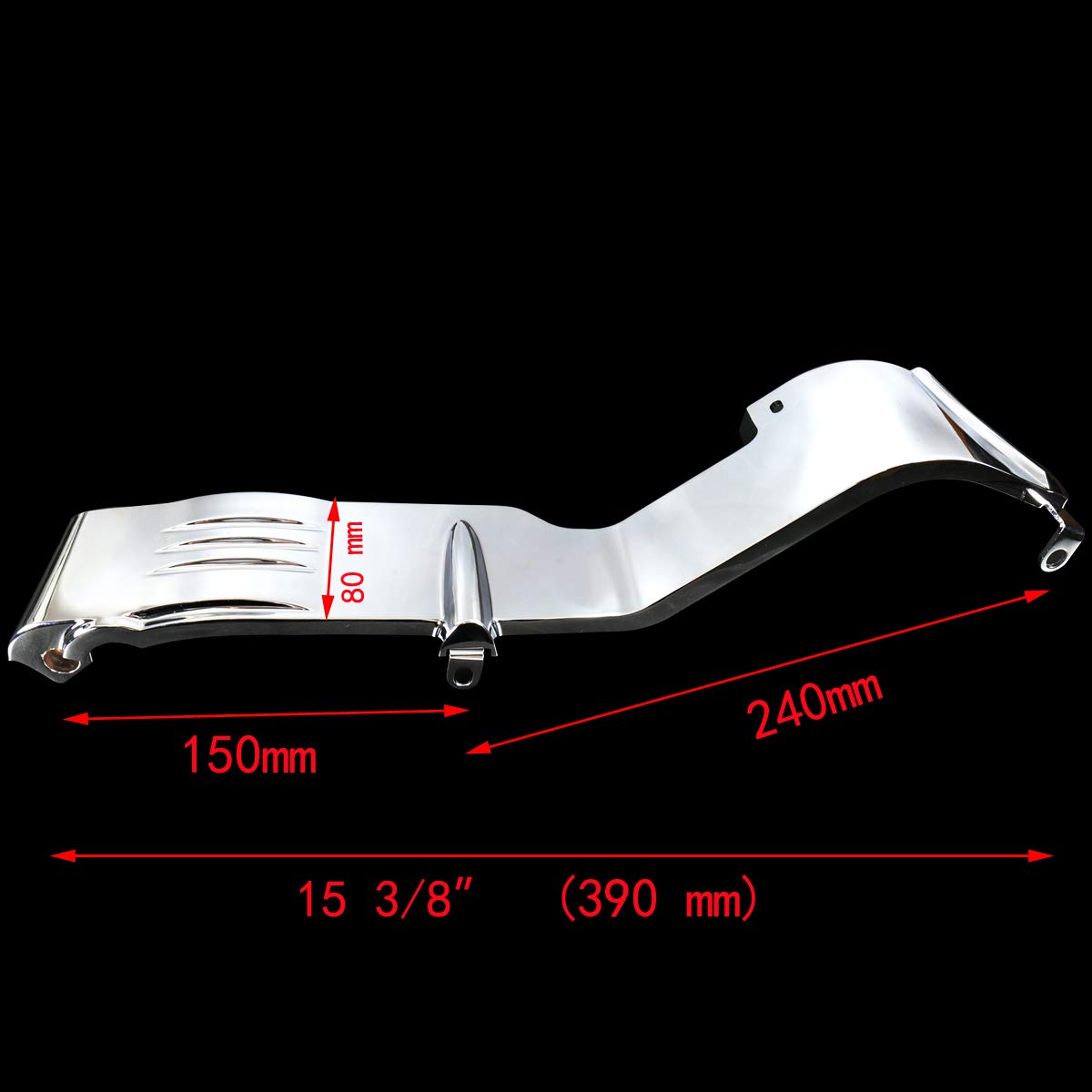 Rudyness Chrome Inner Primary Covers for Harley Touring 1990-2006, Aluminum, Model HW-853, Fits Electra Glide, Street Glide, Road King