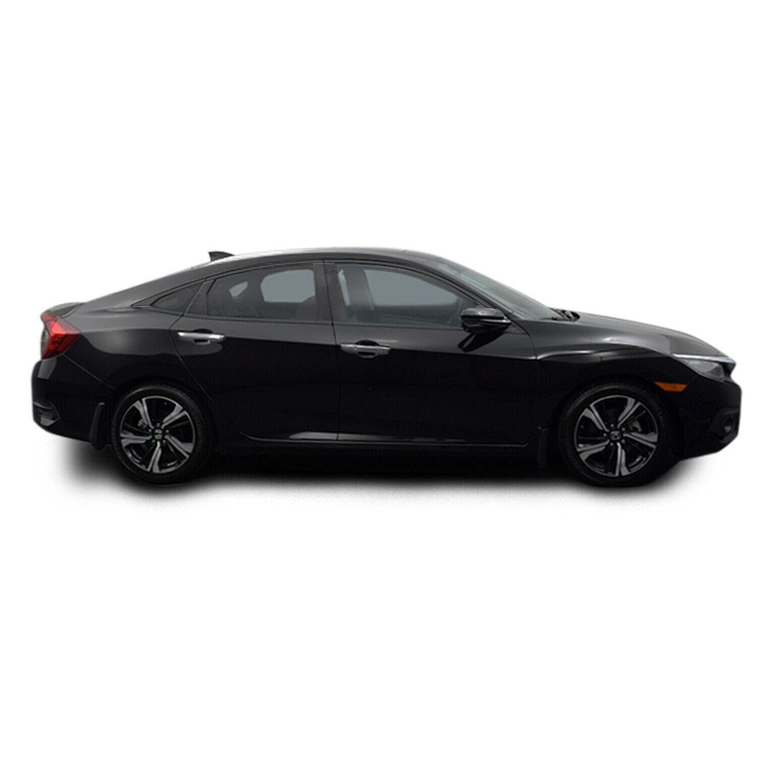 SlickMod Chrome Delete Vinyl Overlay for 2016-2021 Honda Civic Sedan - Gloss Black, Model HON-CIV-4D-1621-CTD