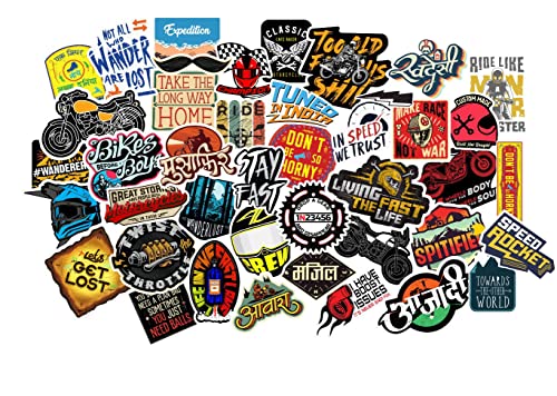 Codersparadise Reusable Selfadhesive Sticker For Bike Pack Of 50 Waterproof Stylishreusable Selfadhesive Sticker S For Helmet