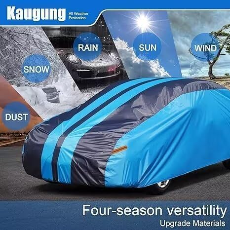 Car Cover Waterproof Custom Fit Cadillac CTS/CTS-V (2003-2019), Full Exterior Cover for Automobiles Lightweight Resistant Outdoo