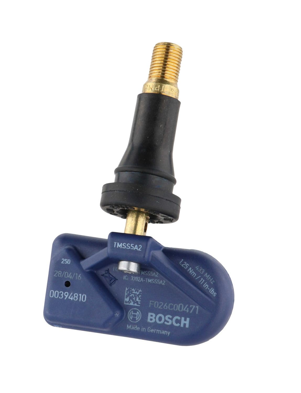 Bosch QF0471 Universal Quick FIT Tire Pressure Monitoring System Sensor (TPMS) for Steel Wheels