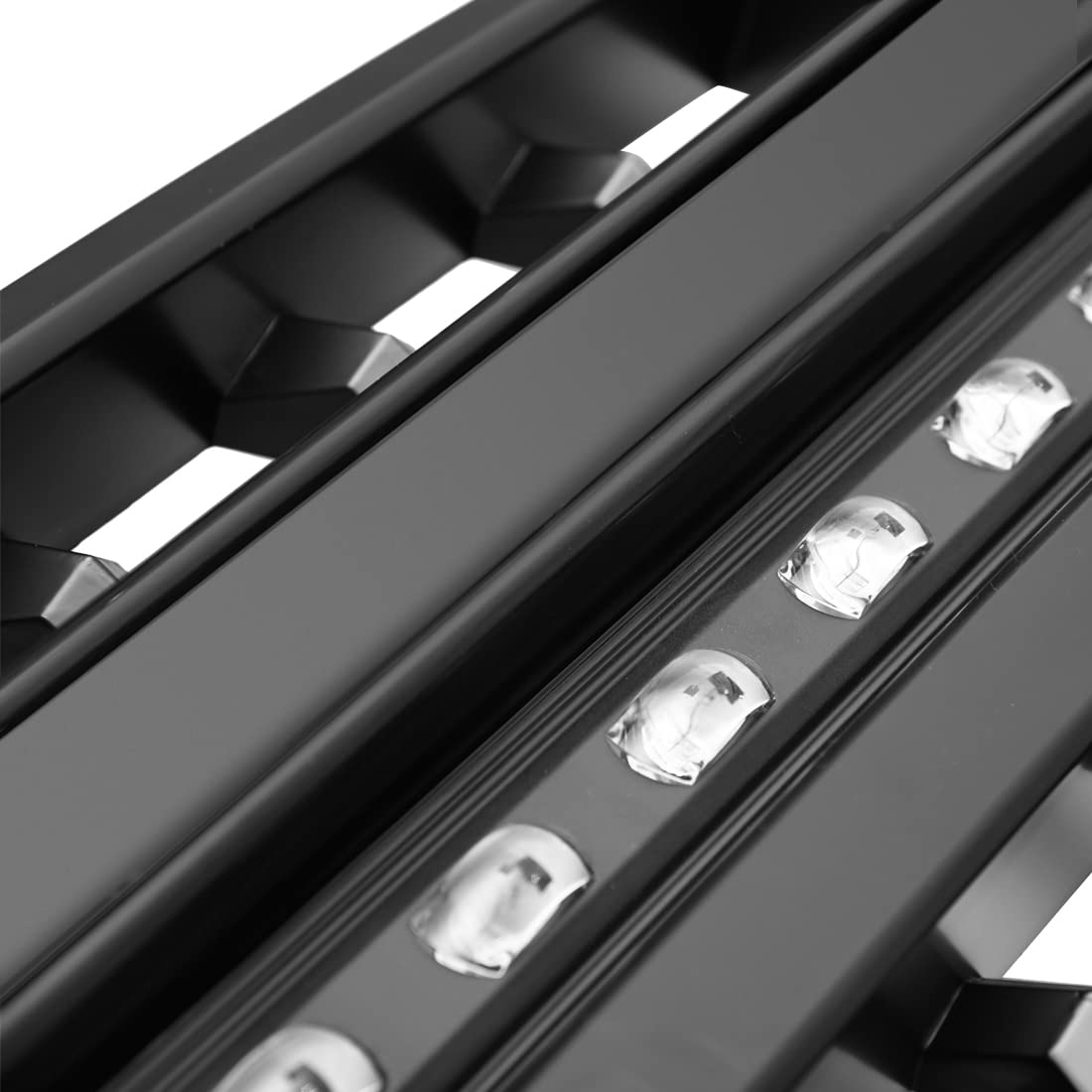 MEGAIE Front Grill for 2004-2008 F150, Matte Black, Off-Road Lights, Durable ABS Material