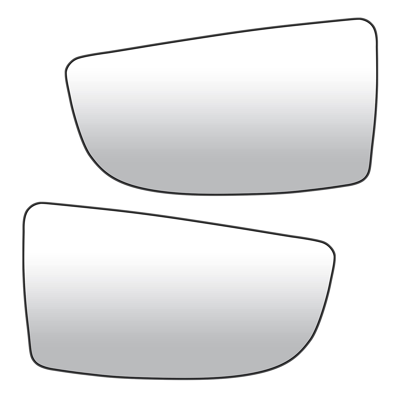 Left Driver + Right Passenger Side Mirror Lower Part Glass Replacement for 2015 2016 2017 Ford Transit T150, T250, T350 Rearview