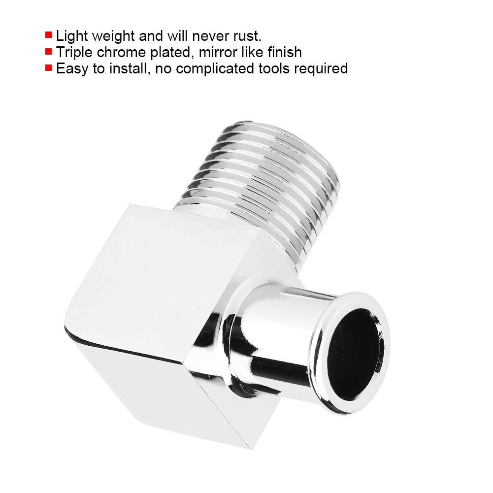 Watris Veiyi Heater Hose Fitting, Aluminum Alloy Heater Hose Connector 90 Degree Adapeter 1/2In Npt To 5/8In Hose Barb