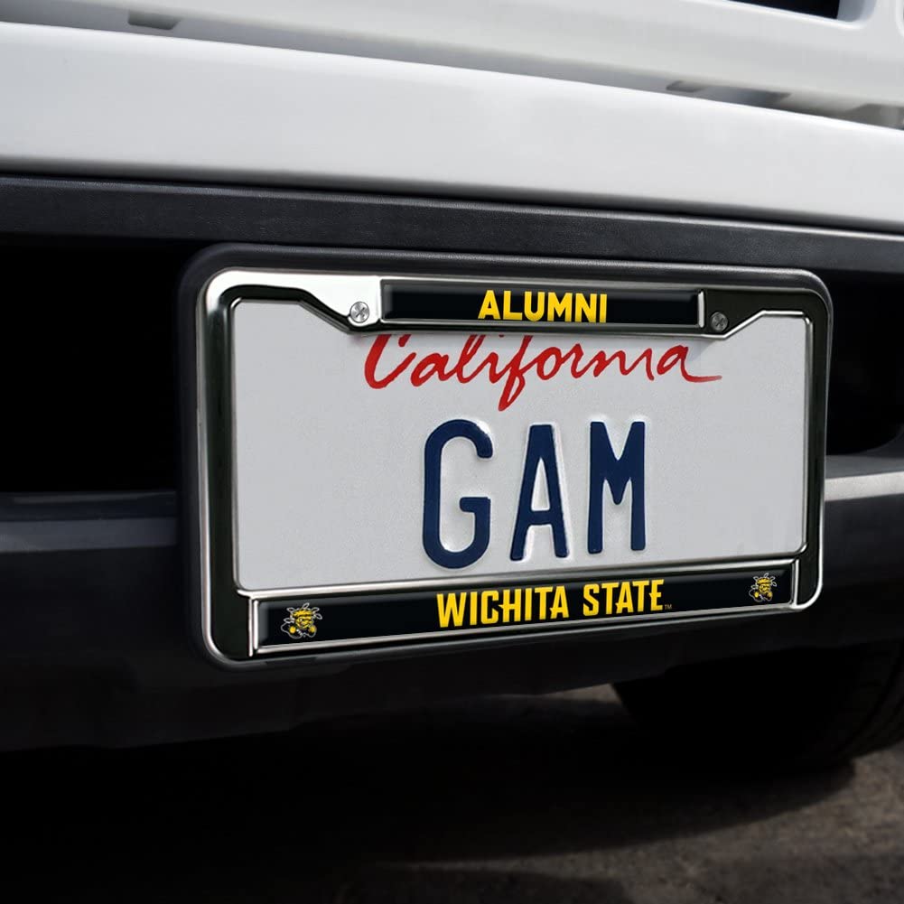 Wichita State University Alumni Design Full Size Standard License Plate Metal Frame