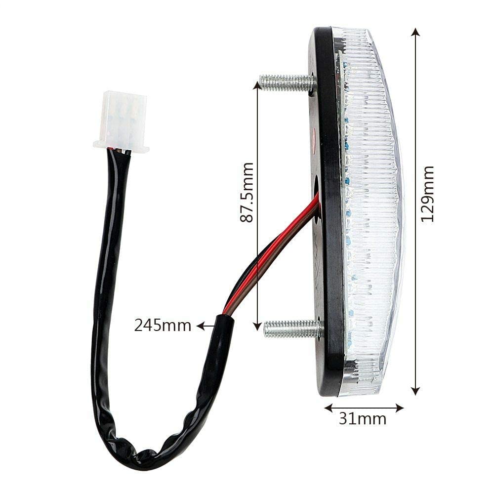 HERIS LED Rear Tail Brake Lights for 50cc 70 Cc 90cc 110cc 125cc 150cc Taotao SunL JCL Coolster Roketa Kazuma Chinese ATVs Quad