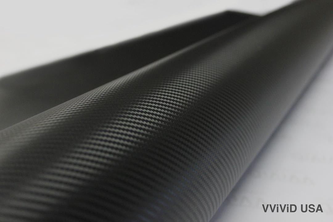 VViViD XPO Black Carbon Fiber Car Wrap Vinyl Roll, 9ft x 5ft, Air Release Technology, Durable Vinyl