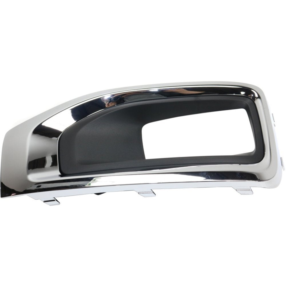 Evan Fischer Front Left Side Fog Light Trim Compatible with 2015-2020 GMC Yukon, Fits Yukon XL Primed with Chrome Bezel GM103818