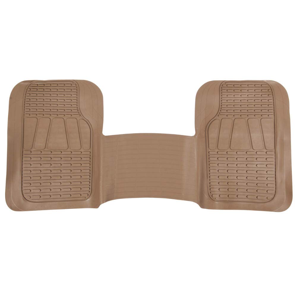 BDK Heavy Duty Diamond Complementary Rubber Rear Floor Mats Liners, All Weather Protection, Designed for Trucks Cars Sedan SUV B