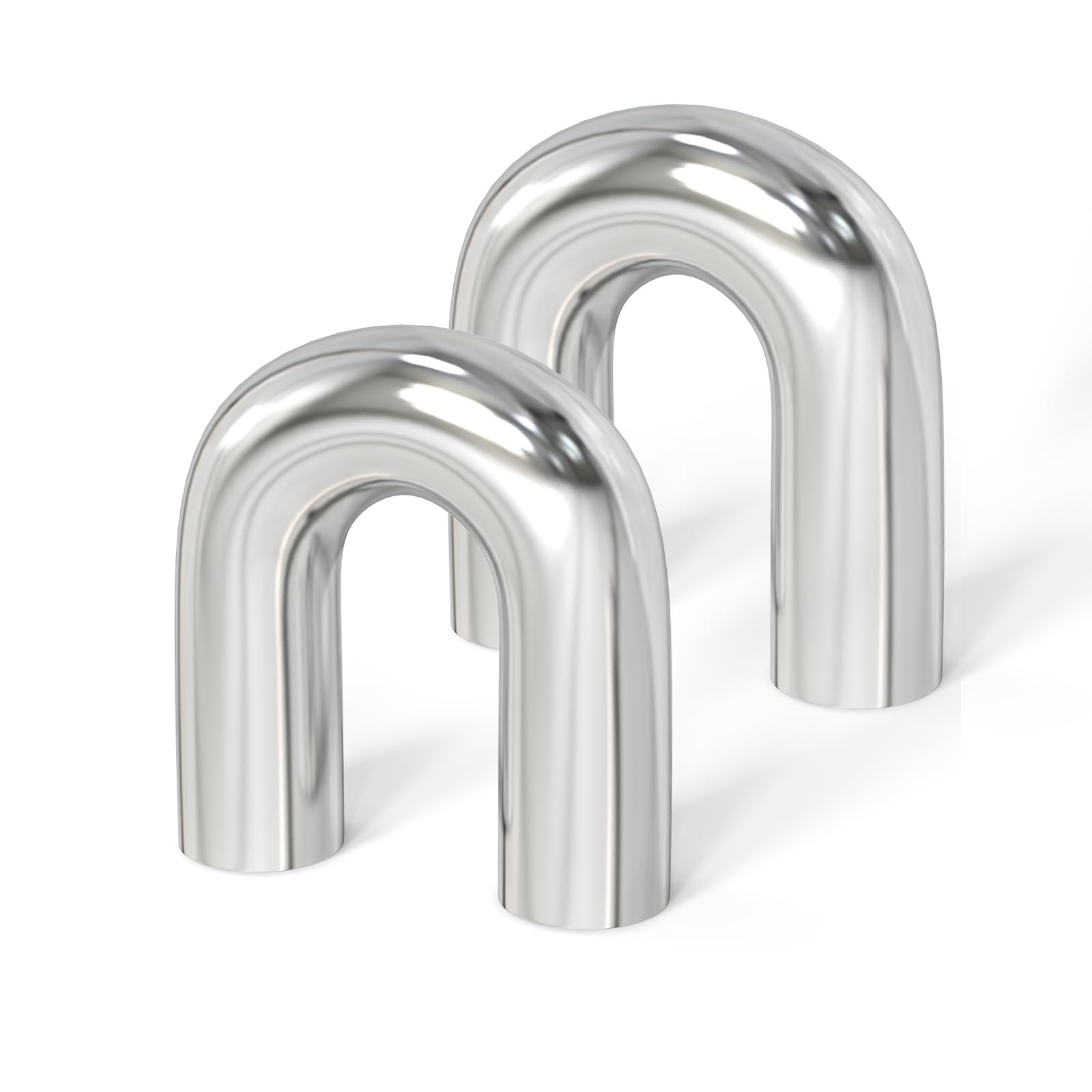 Gasher 2Pcs Intercooler Pipe Aluminum 180 Degree Elbow Alloy Tube 2.5''Od, Leg Length 4'' (100Mm), For Intake And Cooling System