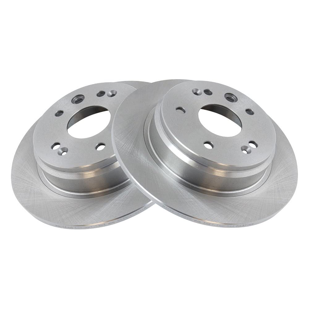 Trq Rear Brake Rotors Set Solid Compatible With 1999-2003 Acura Tl