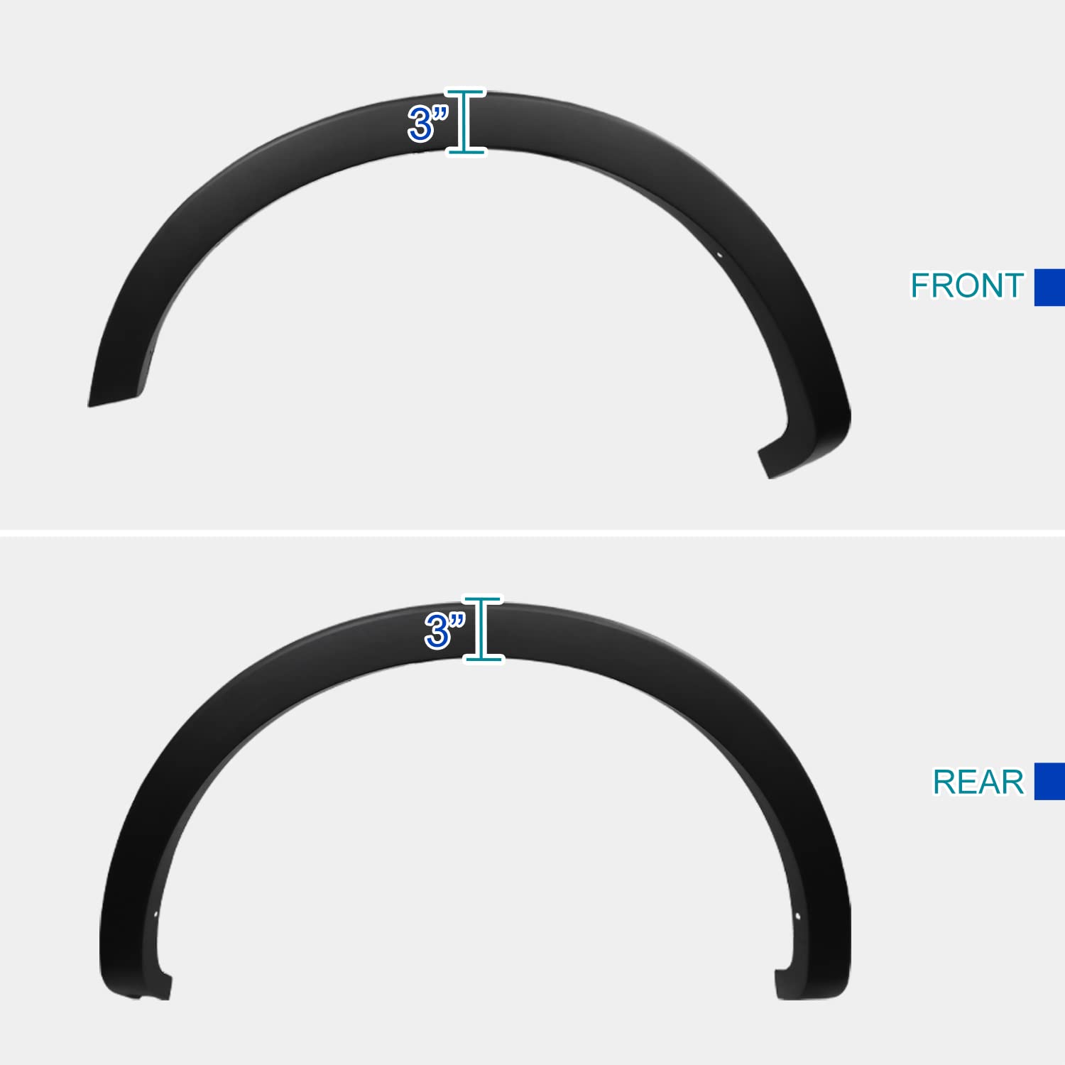 Spec-D Tuning Factory Style Paintable Fender Flares 4Pc Front + Rear Compatible With 2004-2008 Ford F150