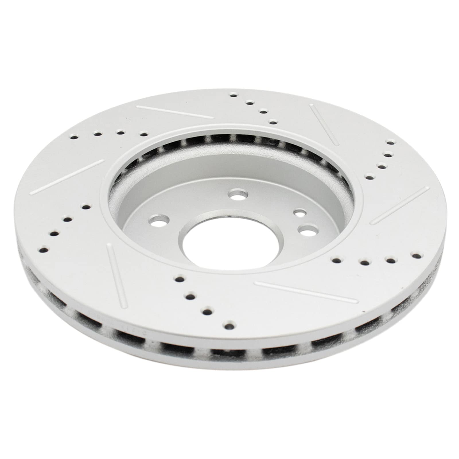 Trq Front Performance Brake Rotors Set Premium G-Coated Compatible With 2002-2005 Mercedes-Benz C230 2001-2005 C240