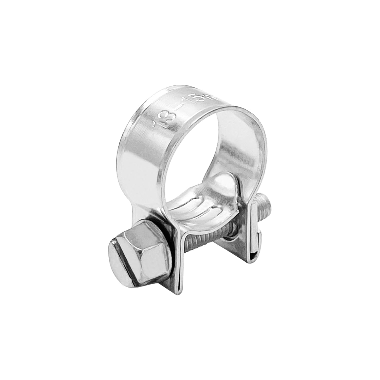 LAR-ME 5/16'' Mini Fuel Injection Hose Clamps, 20PCS Gas Line Hose Clamp, Adjustable Pipe Hose Clip Tube Clamps for Automotive,A