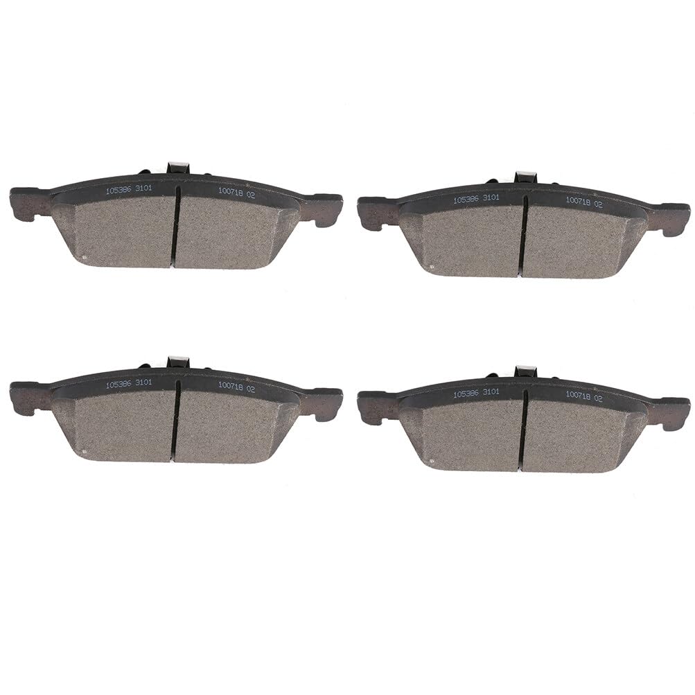 Cciyu D1668 Front Semi-Metallic Disc Brake Pads Kit - 4Pcs For Ford Escape 2013-2019, Focus 2013-2018, Transit Connect 2014-2019