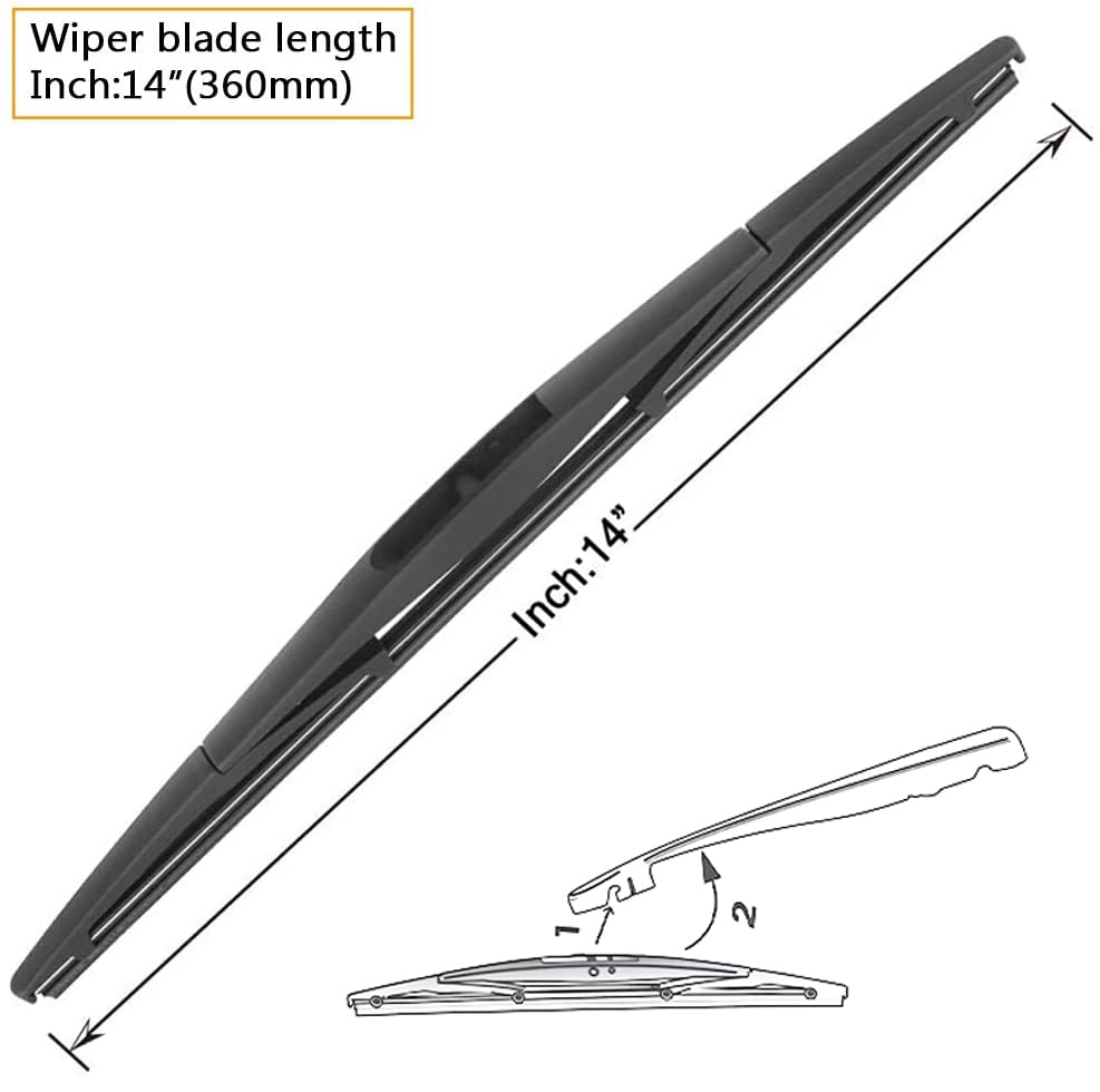 AUTOBOO Windshield Wiper Blades for Honda Pilot 2016-2022, 3 Pieces 26"+24"+14", Rubber Material