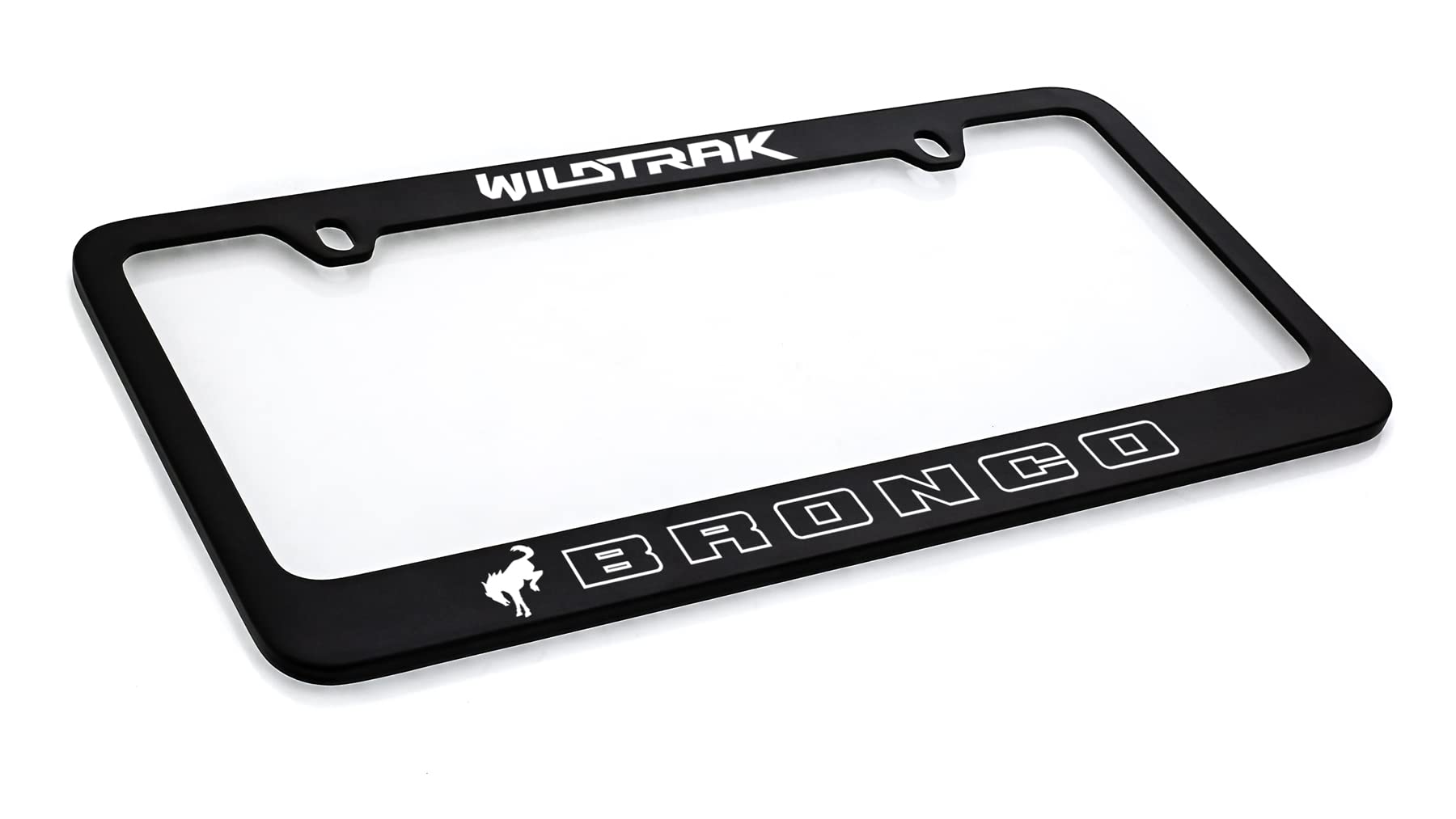 Ford Bronco UV Printed Metal License Plate Frame - WILDTRAK, Brass Material, Durable and Stylish Auto Accessory