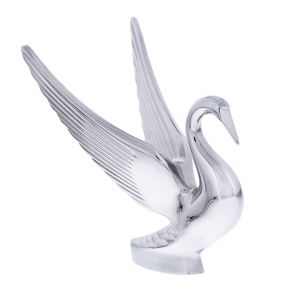 United Pacific 72001 Heavy-Duty Chrome Swan Hood Ornament, Cast Metal, Universal Two Stud Install, Detailed Design - One Unit
