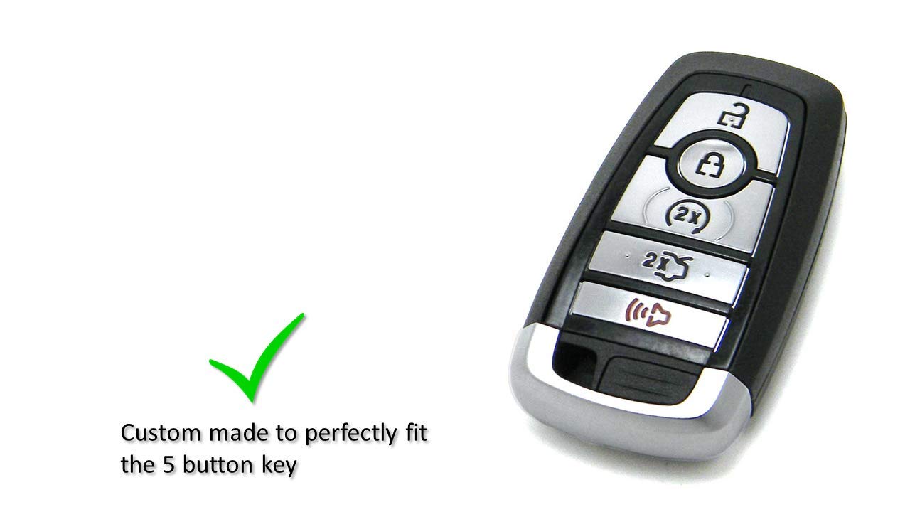 Autobase Silicone Key Fob Cover For 2025 2024 Ford Explorer Bronco Expedition Mustang F-150 Raptor Fusion F150 F250 F350 F450 F5