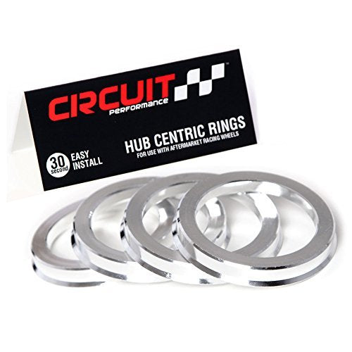 Circuit Performance Hub Centric Rings (4 Pack) - 60.1 to 56.1 Aluminum Hubrings - Compatible with Subaru, 88-05 Honda Civic, Acu