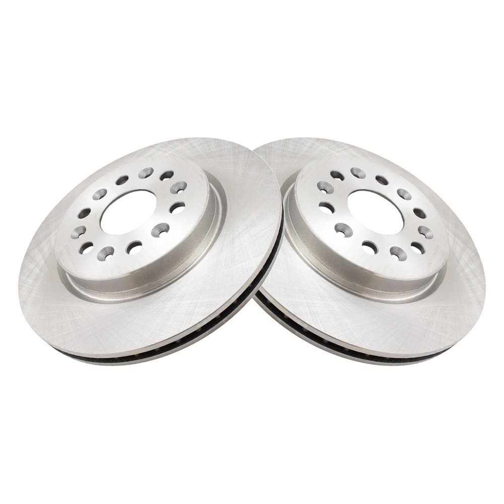 Trq Rear Brake Rotors Set Vented Compatible With 2018-2023 Buick Enclave 2017-2023 Cadillac Xt5 2020-2023 Xt6 2019-2023 Chevrole