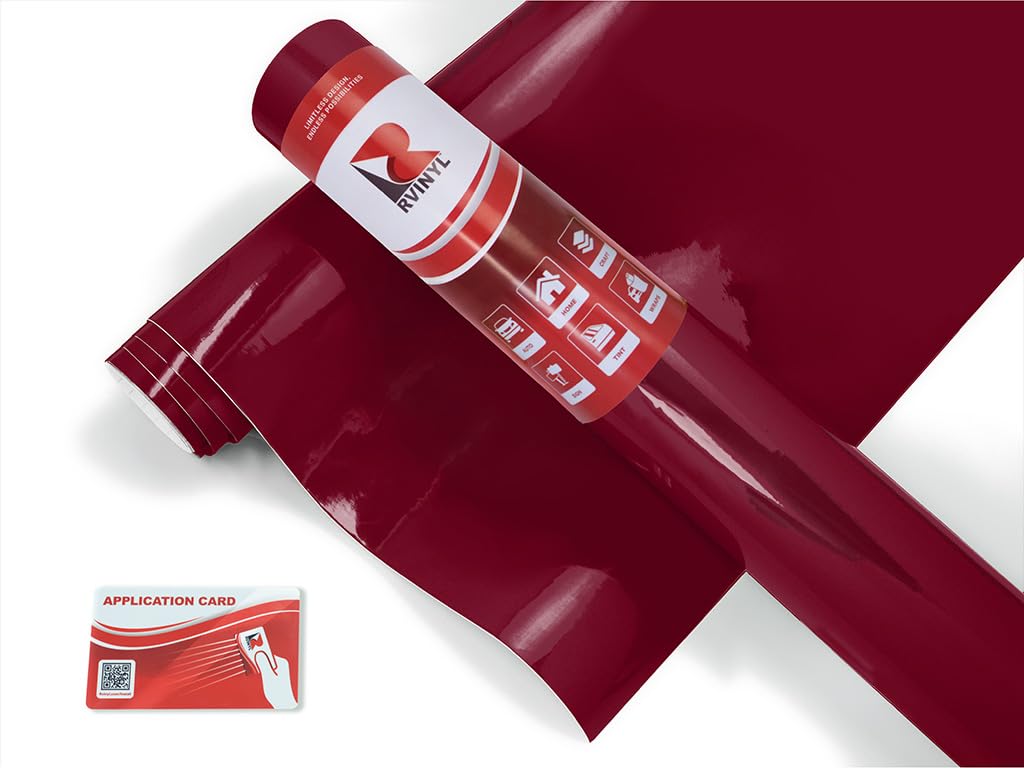 Avery Dennison Sw900 475-O In Gloss Burgundy Dual Layered Vinyl Car Supreme Wrapping Film - 48'' X 60'' - Vehicle Sheet Roll