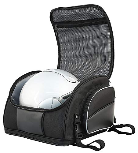 Nelson-Rigg Weekender Backrest/Sissy Bar Rack Bag - Black/Grey, One Size, NR-215, Ultramax Fabric for Harley, Indian, Yamaha & Suzuki Motorcycles