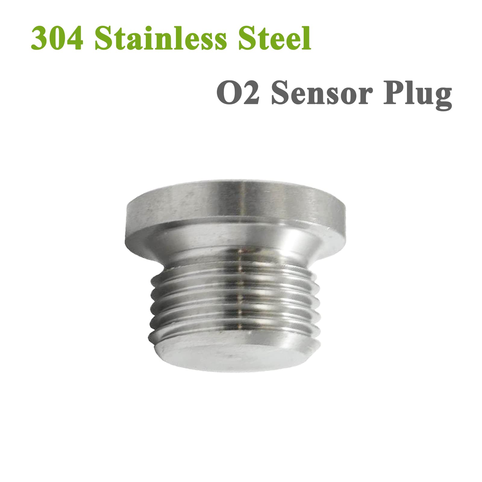 I Little Bamboo O2 Sensor Bung, Stainless Steel Oxygen Sensor Mounting Bungs And Plugs, M18 X 1.5 Thread Notched Style Oxygen Sensor Fitting Bungs, Suitable For 1.5-2 Inch Pipe- 2 Bungs/2 Plugs