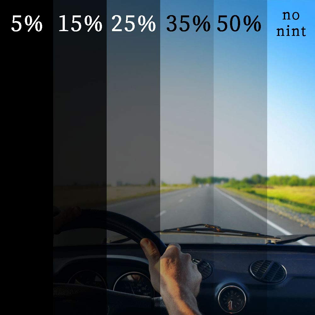 5% 20 in x 10 Ft DIY Professional Adhesive Window Tint Film Uncut Roll Car Wrap Film Automotive DIY Decals