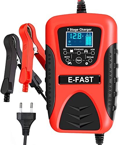 Verilux Car Battery Charger,7 Stage Charging FullyAutomatic Smart 12V Battery Charger,Multi Protection Battery Maintainer, Batt
