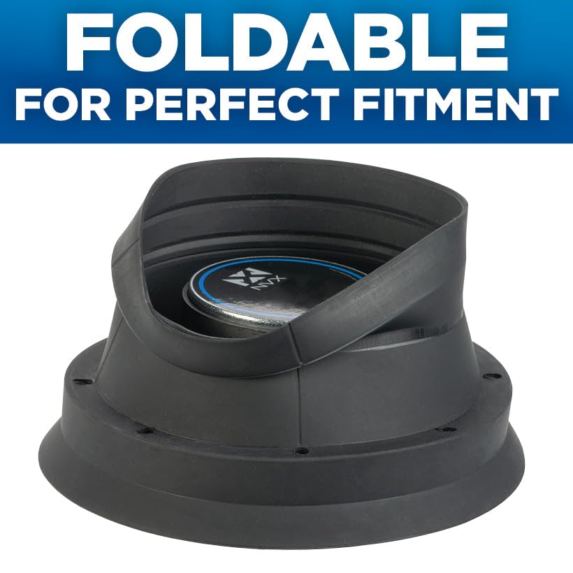 Nvx Xbaf68 2 Piece Universal 6'' X8    And 5''X7'' Silicone Rubber Speaker Baffles With Self Adhesive Foam Base Pad
