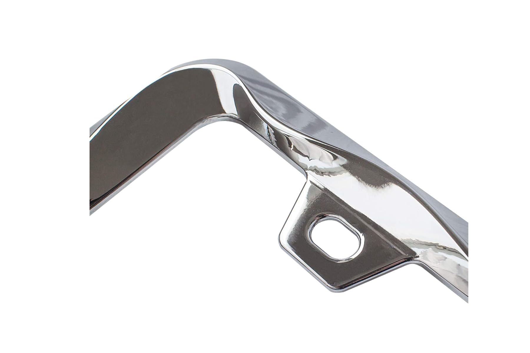Creathome Chrome License Plate Frame - 3D Curly Wave Pattern, Zinc Alloy Metal, Model CHLPF18003, Size 1