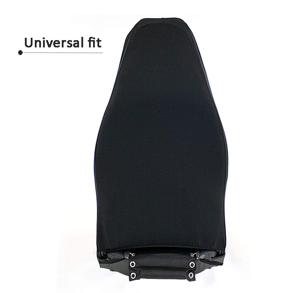 Black White American Flag Print Front Seat Cover 2 Pcs, Universal Vehicle Seat Protector Mat Covers, Fit Most Cars, Sedan, SUV,