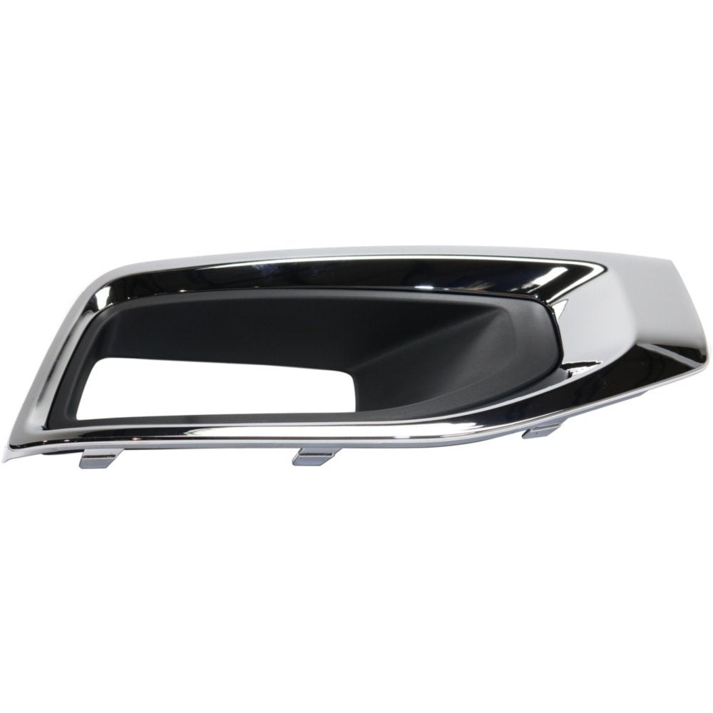 Evan Fischer Front Left Side Fog Light Trim Compatible with 2015-2020 GMC Yukon, Fits Yukon XL Primed with Chrome Bezel GM103818